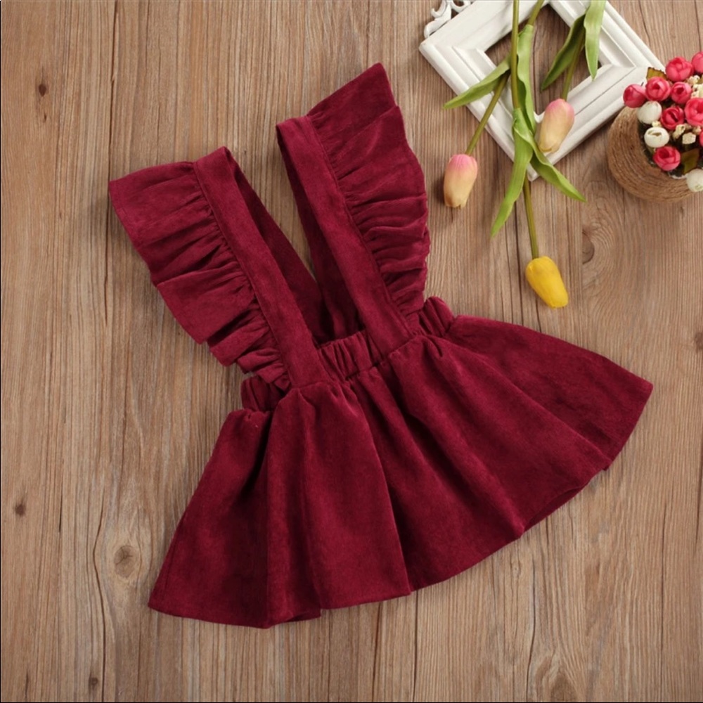 NEW RUFFLE Velvet PINK PRINCESS DRESS - Picture 1 of 7